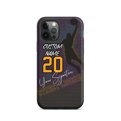 Custom Basketball Graffiti Phone Case for iPhone – Slam Dunk Design with Name, Number & Signature - ClutchCase