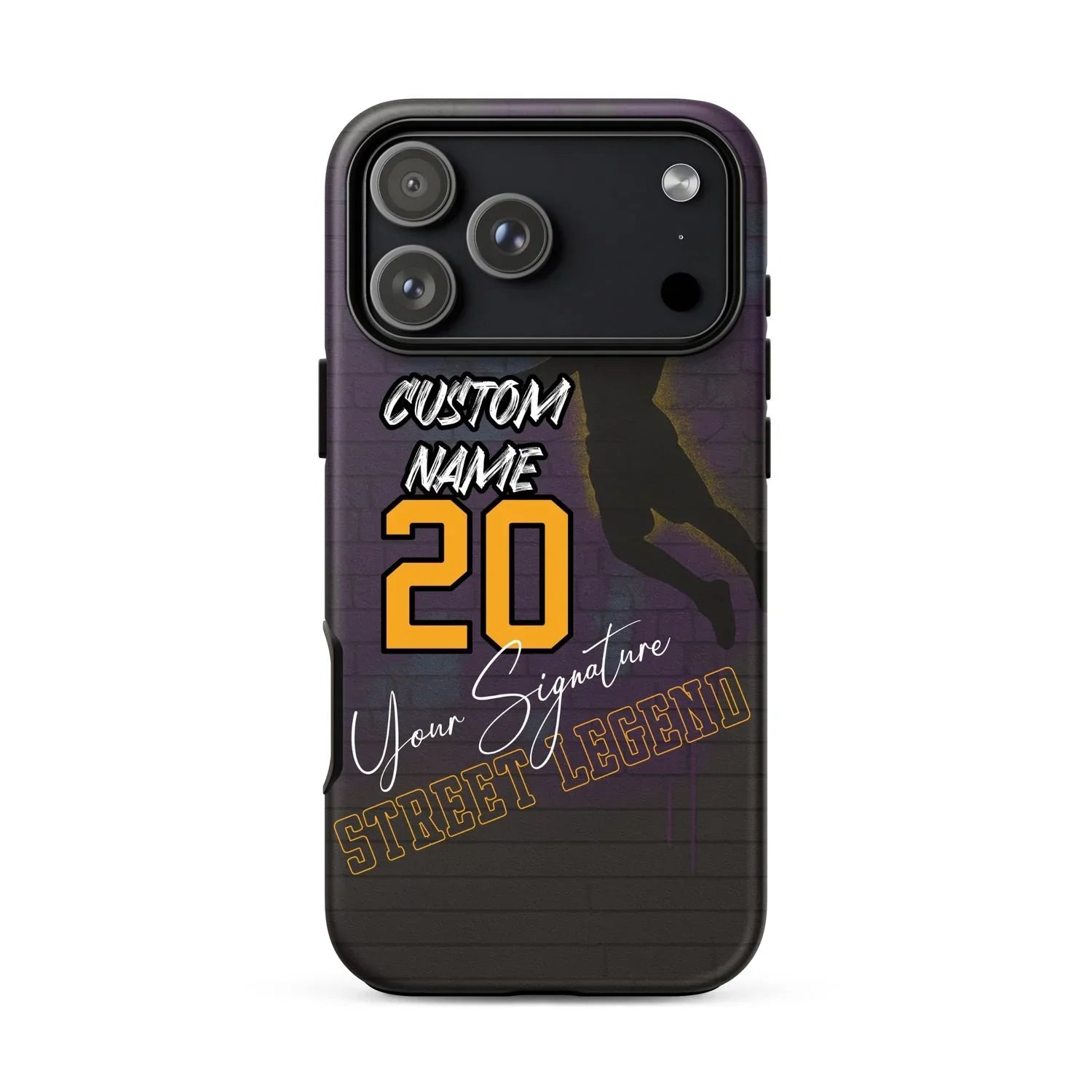 Custom Basketball Graffiti Phone Case for iPhone – Slam Dunk Design with Name, Number & Signature - ClutchCase