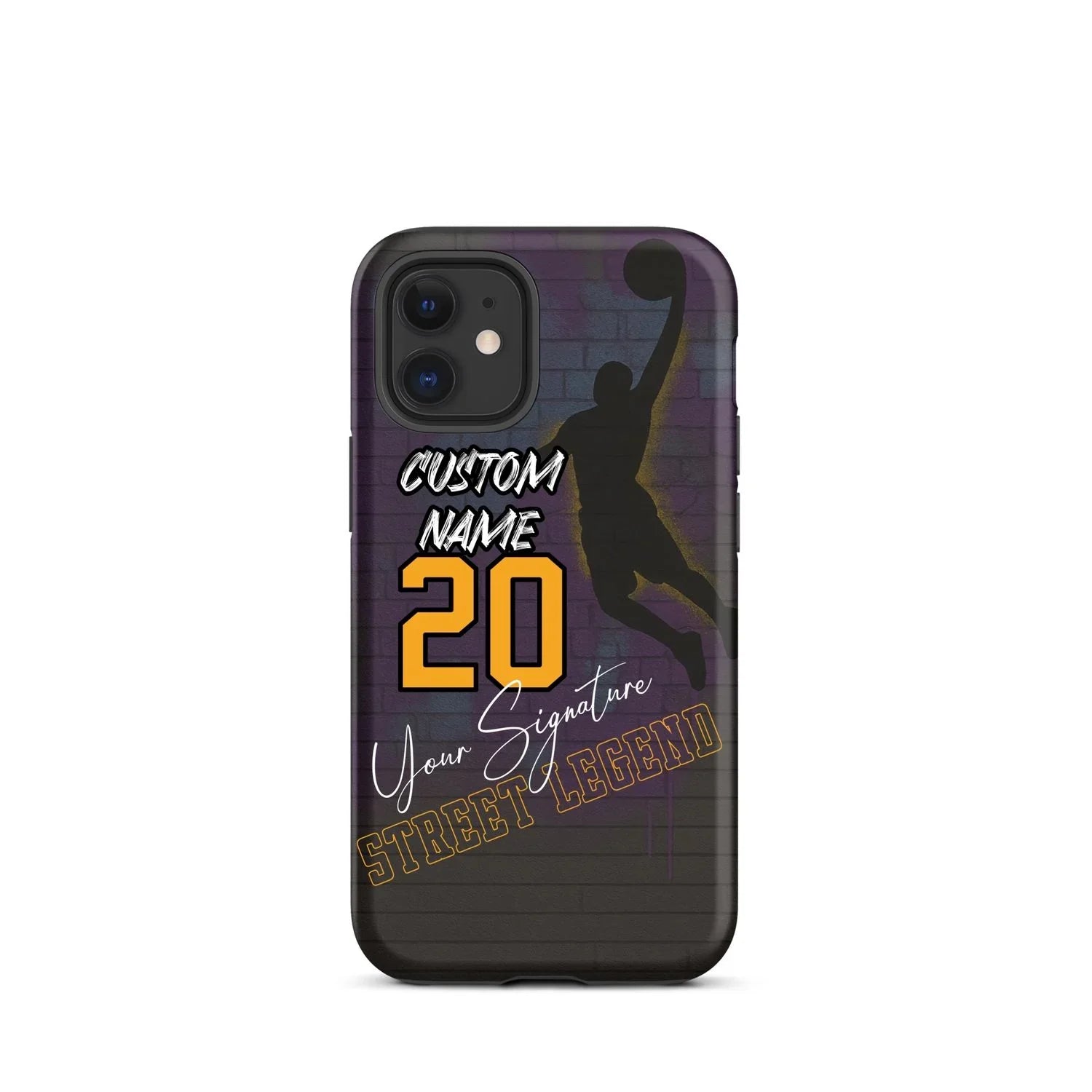 Custom Basketball Graffiti Phone Case for iPhone – Slam Dunk Design with Name, Number & Signature - ClutchCase