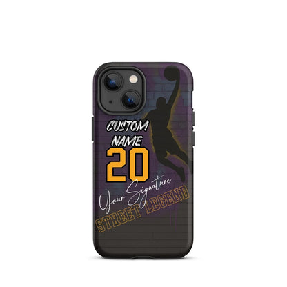 Custom Basketball Graffiti Phone Case for iPhone – Slam Dunk Design with Name, Number & Signature - ClutchCase