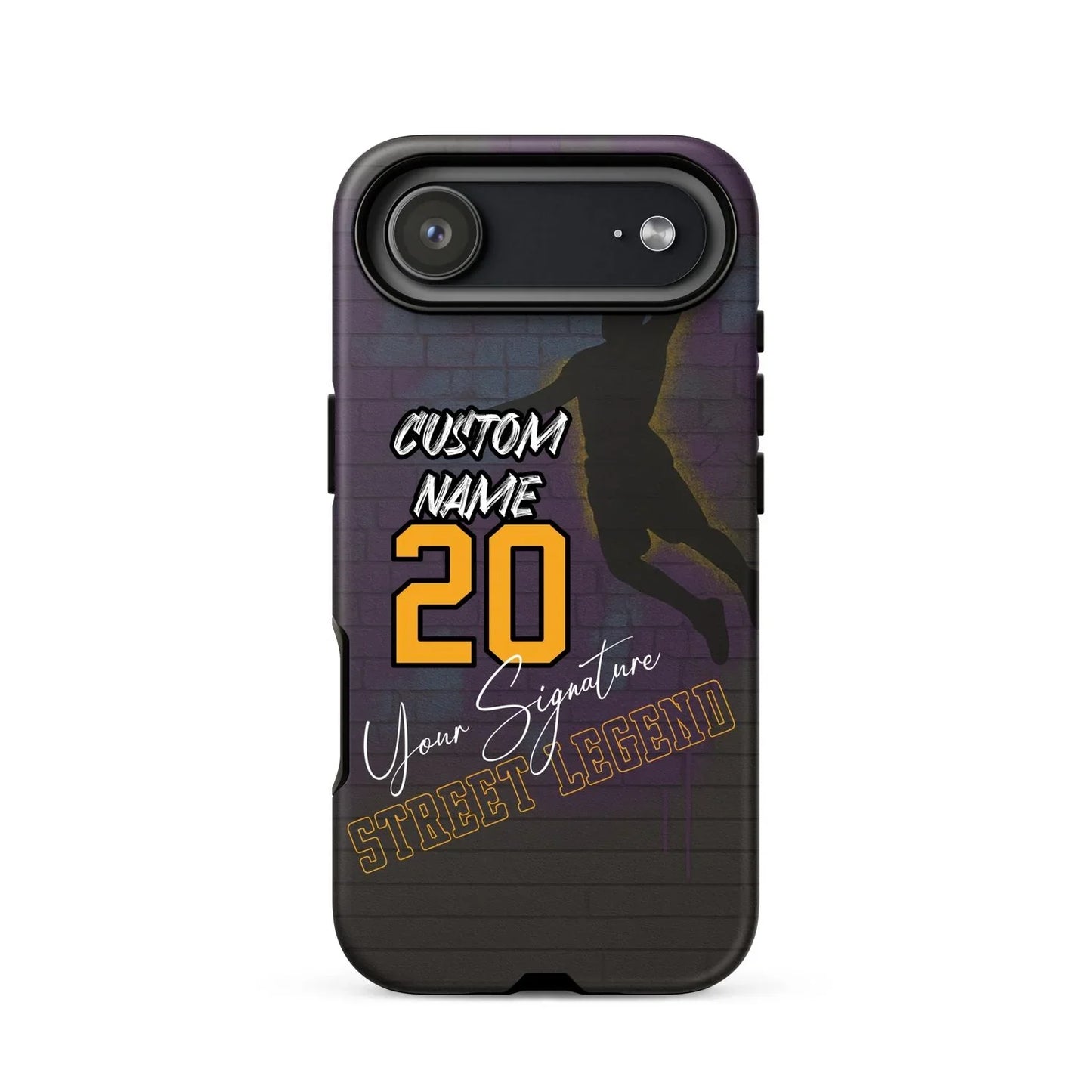 Custom Basketball Graffiti Phone Case for iPhone – Slam Dunk Design with Name, Number & Signature - ClutchCase