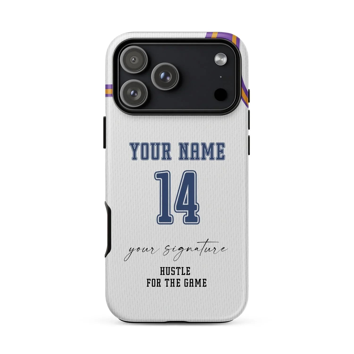 Hustle White Edition – Personalized Basketball Jersey Phone Case - ClutchCase