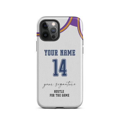 Hustle White Edition – Personalized Basketball Jersey Phone Case - ClutchCase
