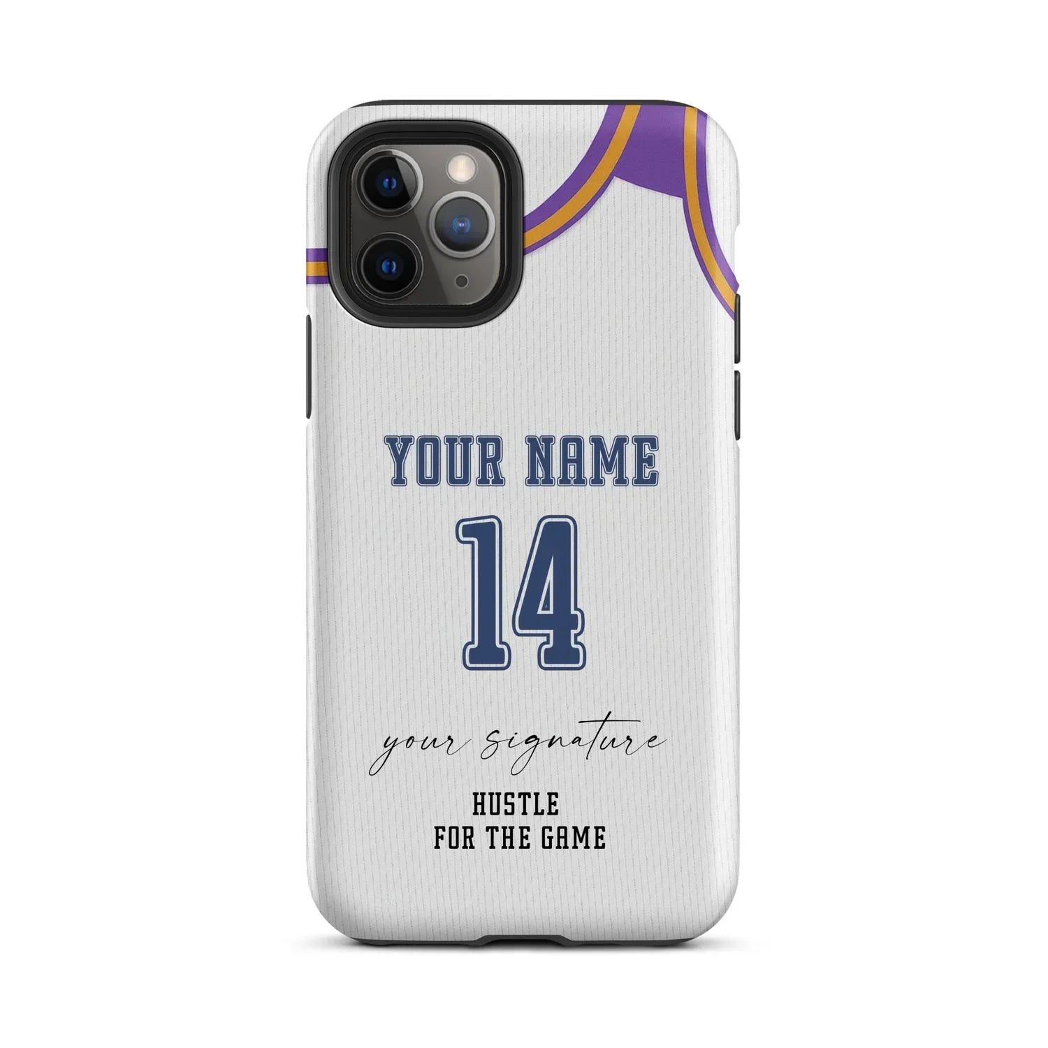 Hustle White Edition – Personalized Basketball Jersey Phone Case - ClutchCase