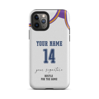 Hustle White Edition – Personalized Basketball Jersey Phone Case - ClutchCase