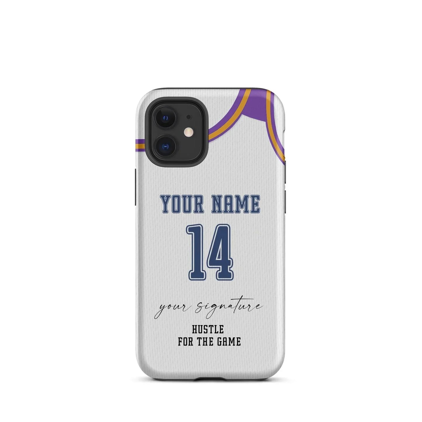 Hustle White Edition – Personalized Basketball Jersey Phone Case - ClutchCase