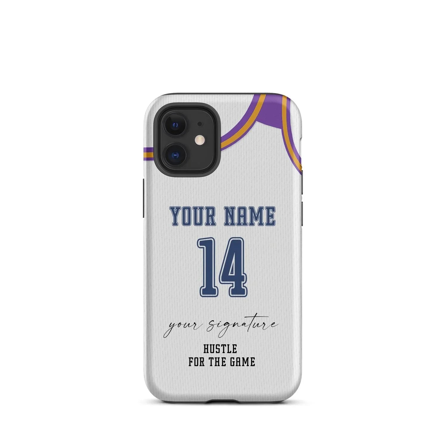 Hustle White Edition – Personalized Basketball Jersey Phone Case - ClutchCase