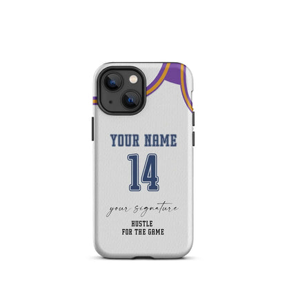 Hustle White Edition – Personalized Basketball Jersey Phone Case - ClutchCase