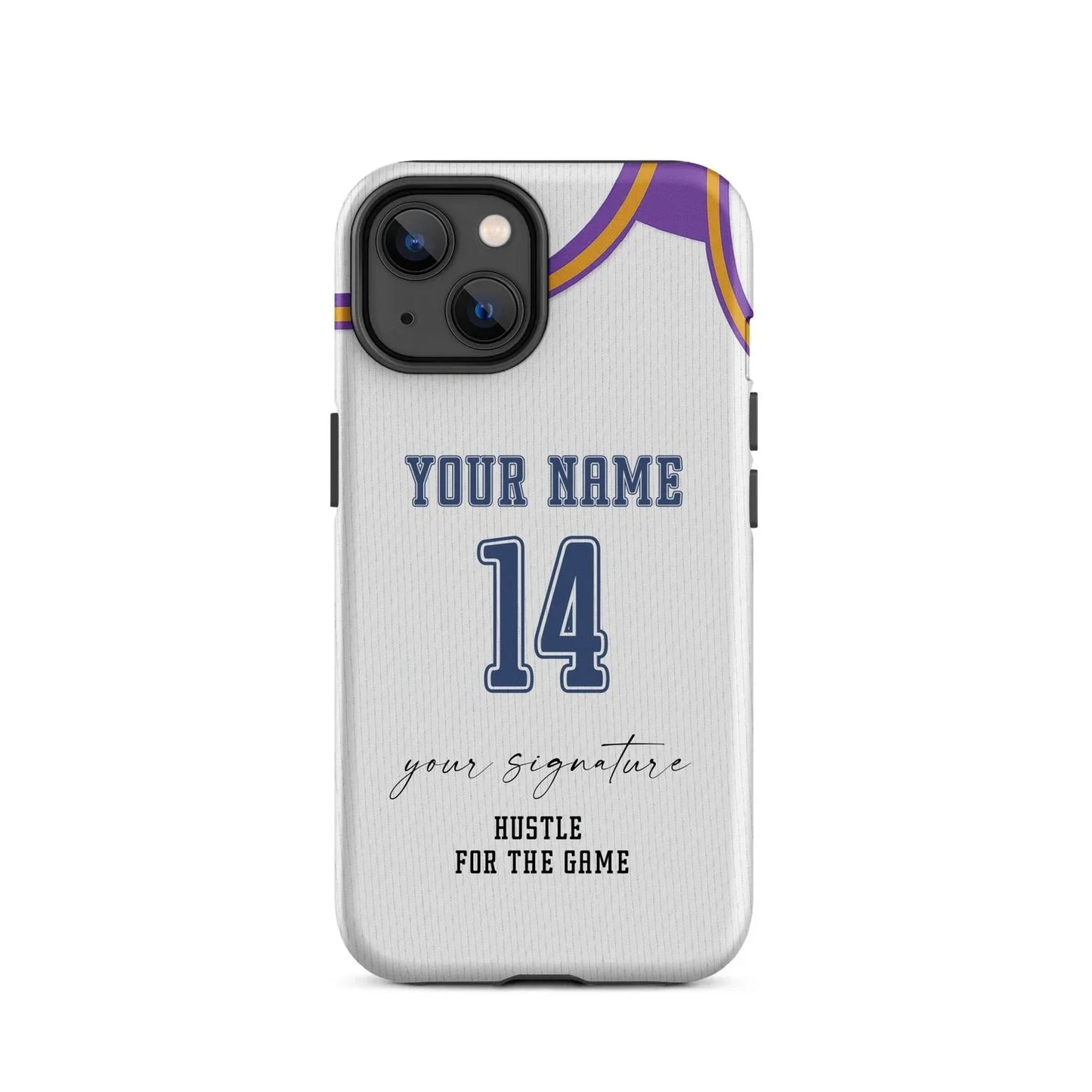 Hustle White Edition – Personalized Basketball Jersey Phone Case - ClutchCase