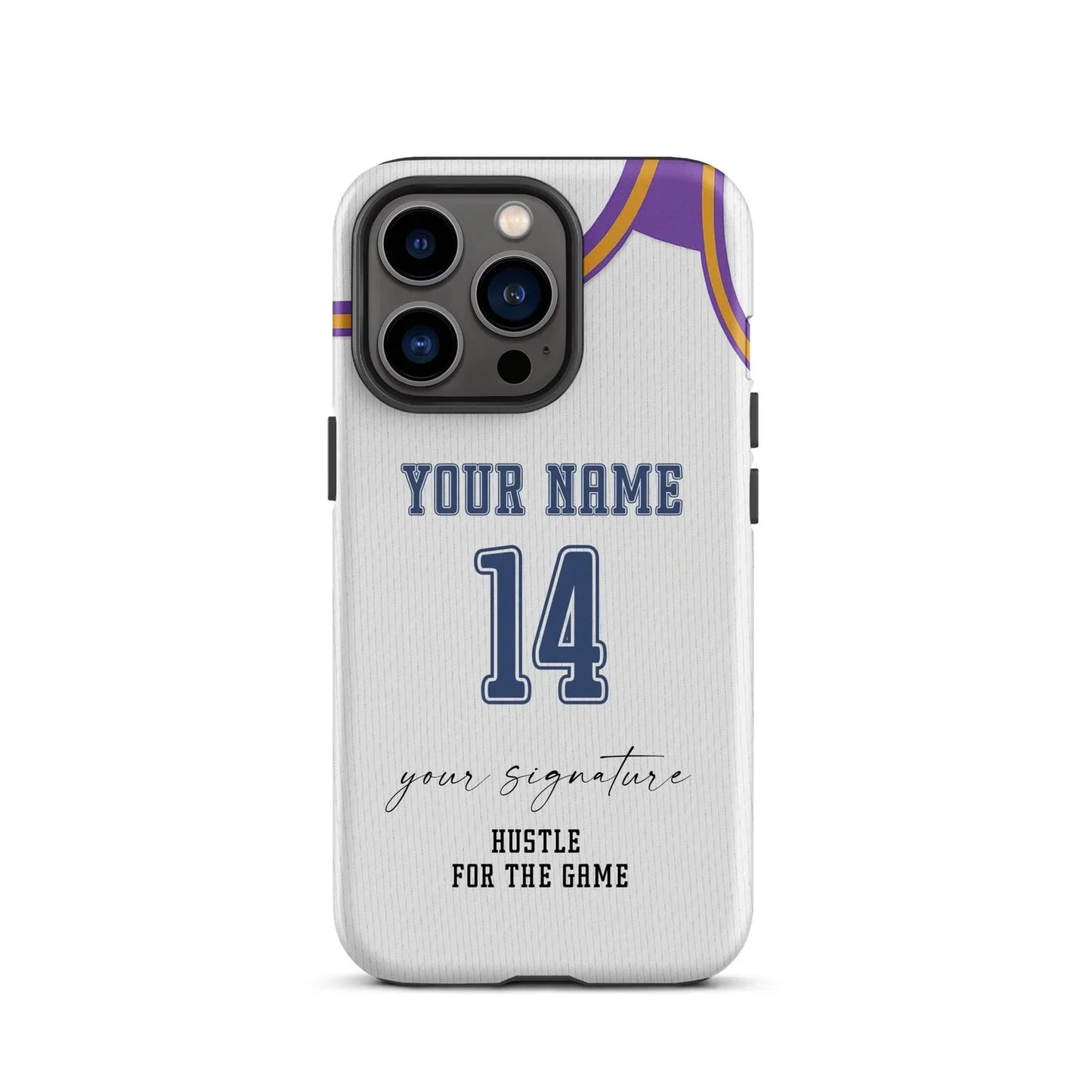 Hustle White Edition – Personalized Basketball Jersey Phone Case - ClutchCase