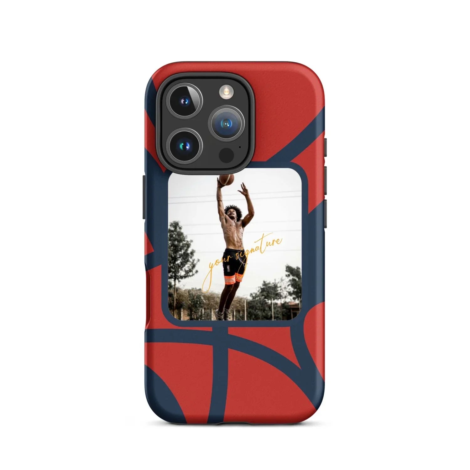 Personalized Basketball Phone Case with Your Photo & Signature | Custom iPhone 11–16 Series - ClutchCase