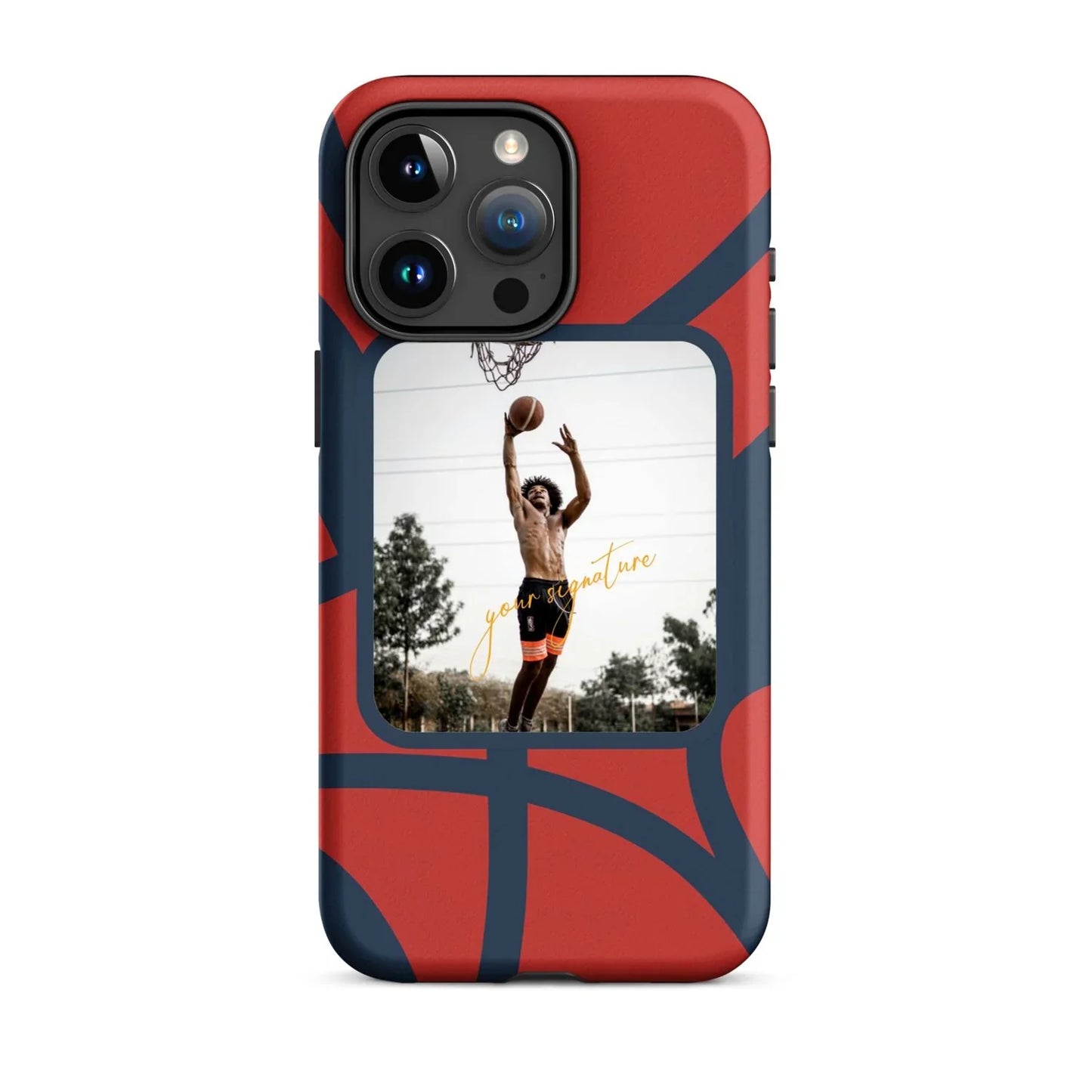 Personalized Basketball Phone Case with Your Photo & Signature | Custom iPhone 11–16 Series - ClutchCase
