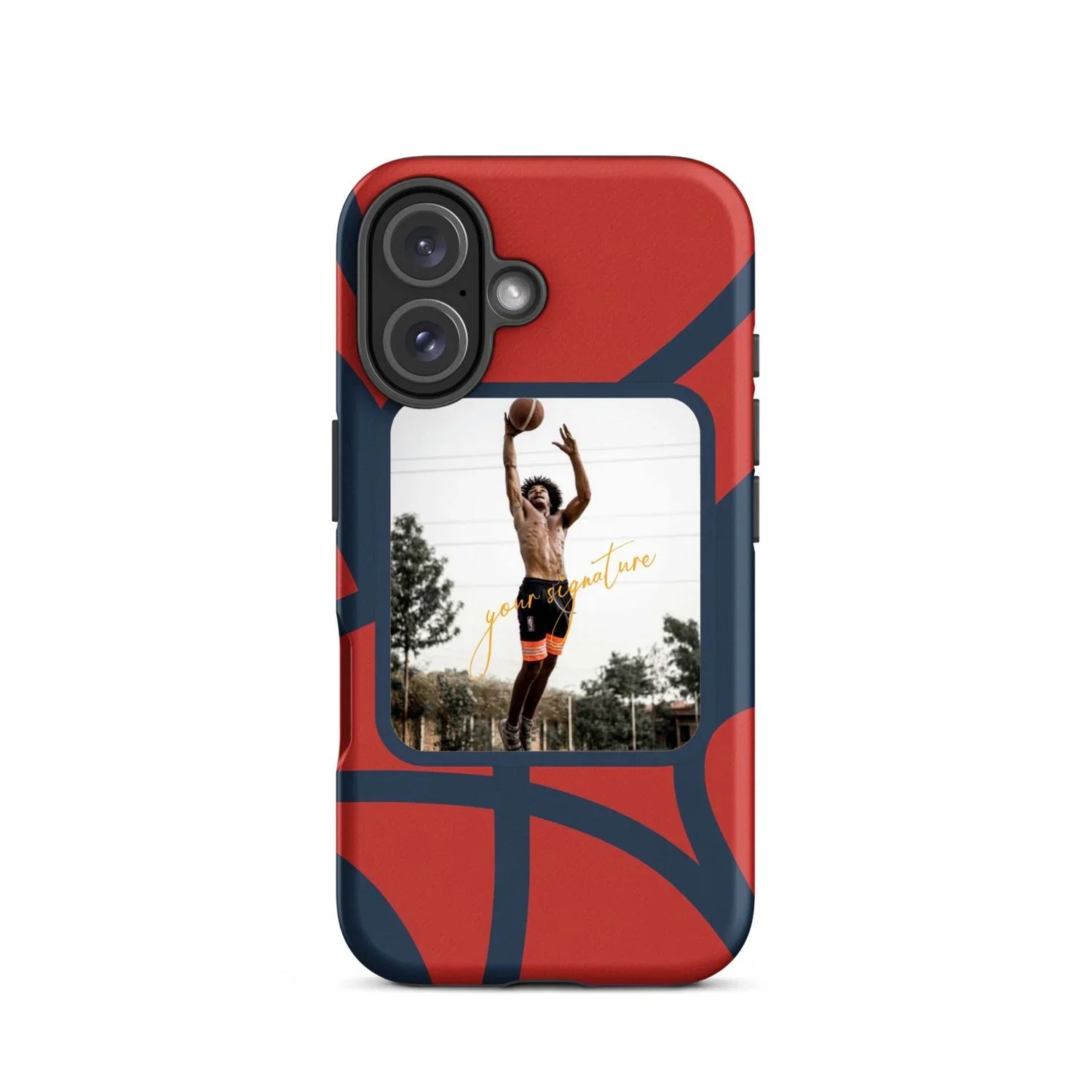 Personalized Basketball Phone Case with Your Photo & Signature | Custom iPhone 11–16 Series - ClutchCase
