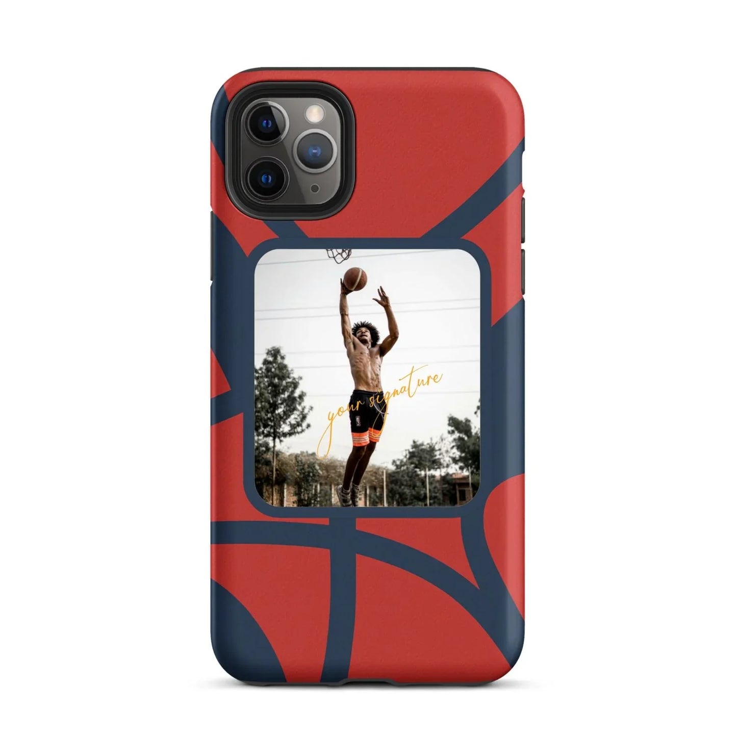 Personalized Basketball Phone Case with Your Photo & Signature | Custom iPhone 11–16 Series - ClutchCase