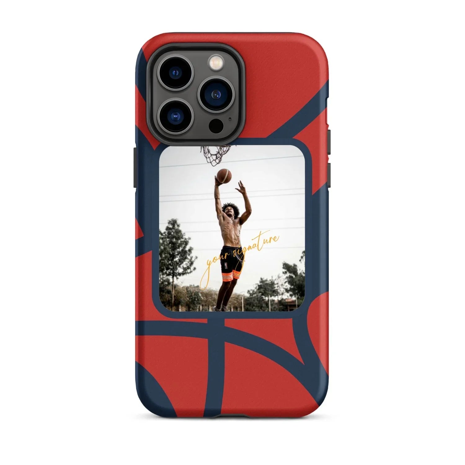 Personalized Basketball Phone Case with Your Photo & Signature | Custom iPhone 11–16 Series - ClutchCase