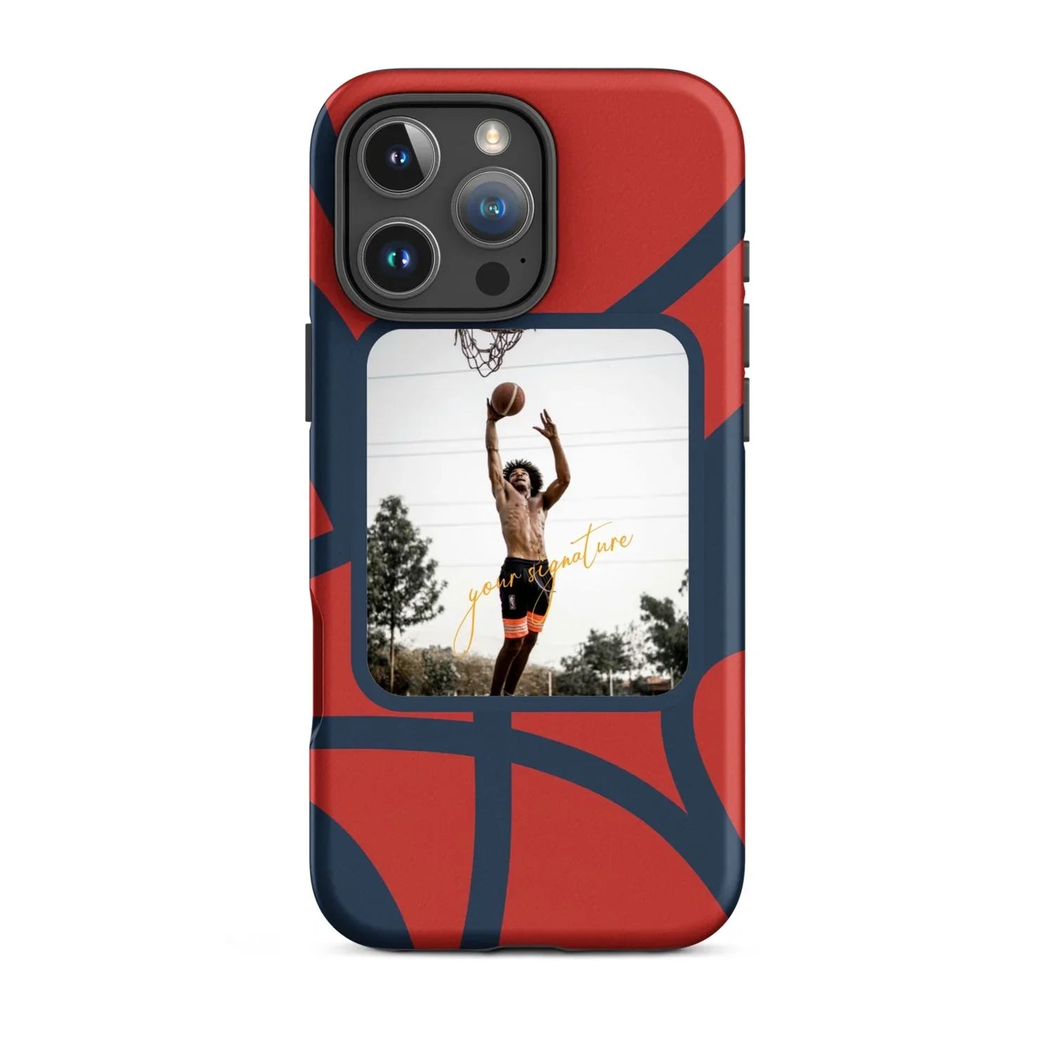 Personalized Basketball Phone Case with Your Photo & Signature | Custom iPhone 11–16 Series - ClutchCase