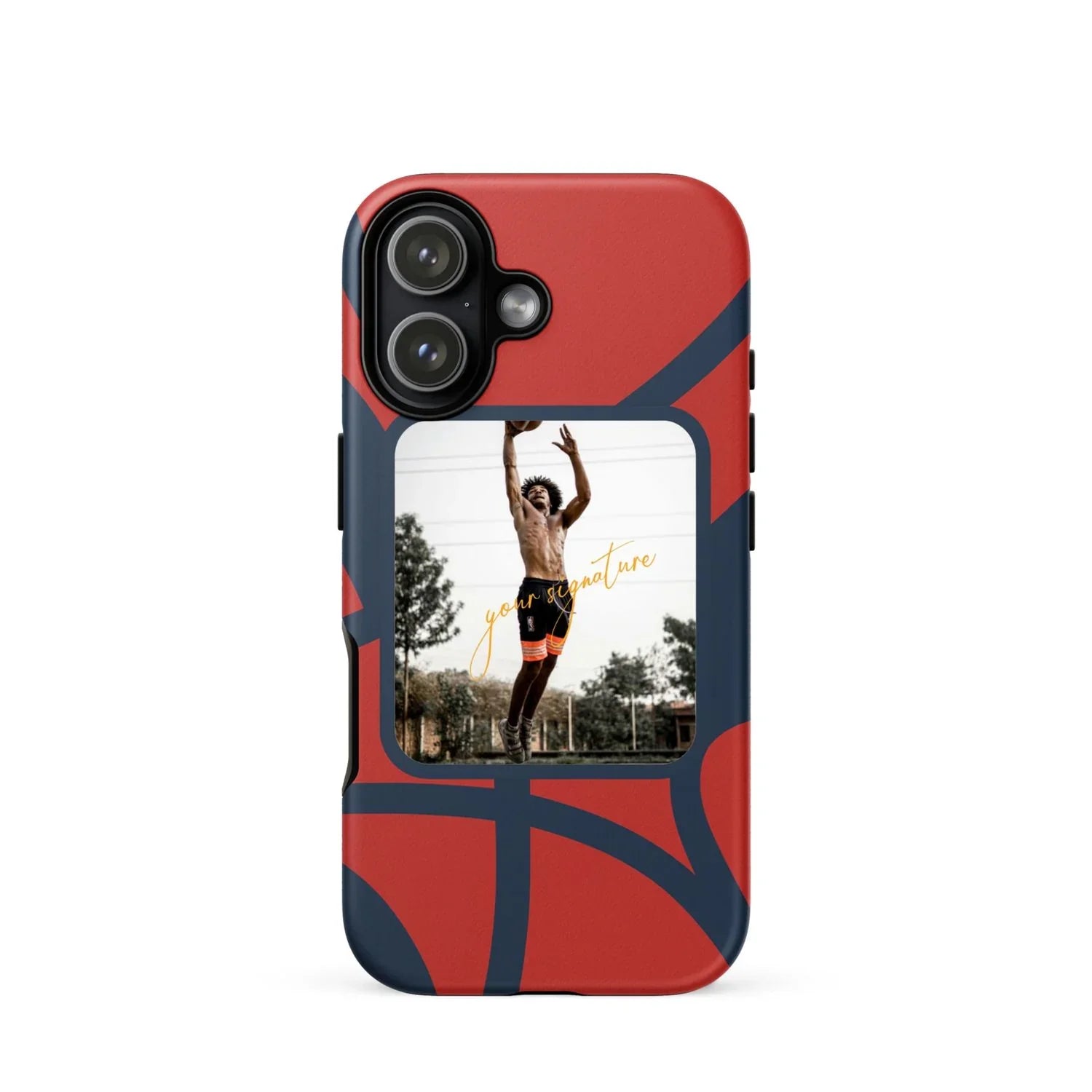 Personalized Basketball Phone Case with Your Photo & Signature | Custom iPhone 11–16 Series - ClutchCase