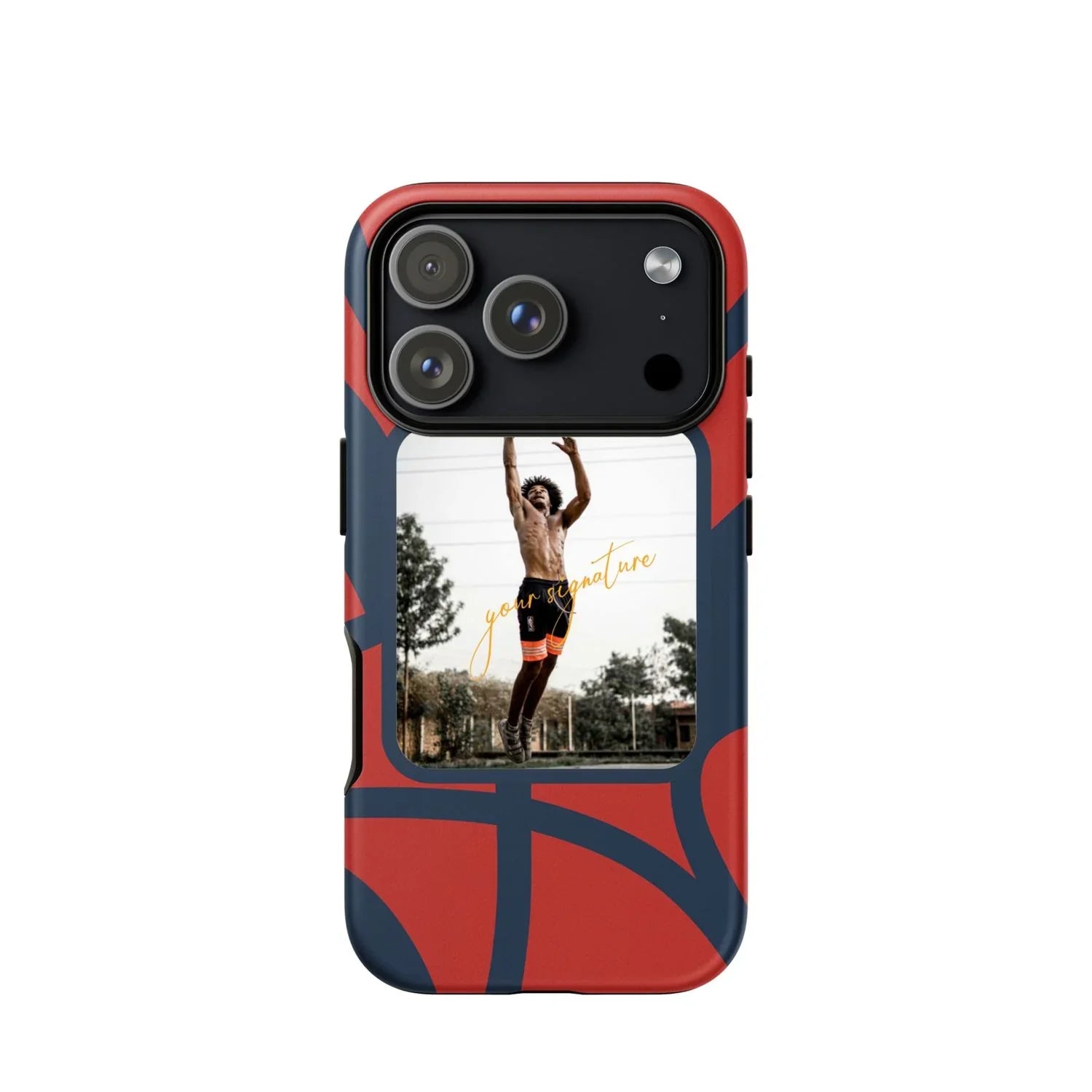 Personalized Basketball Phone Case with Your Photo & Signature | Custom iPhone 11–16 Series - ClutchCase