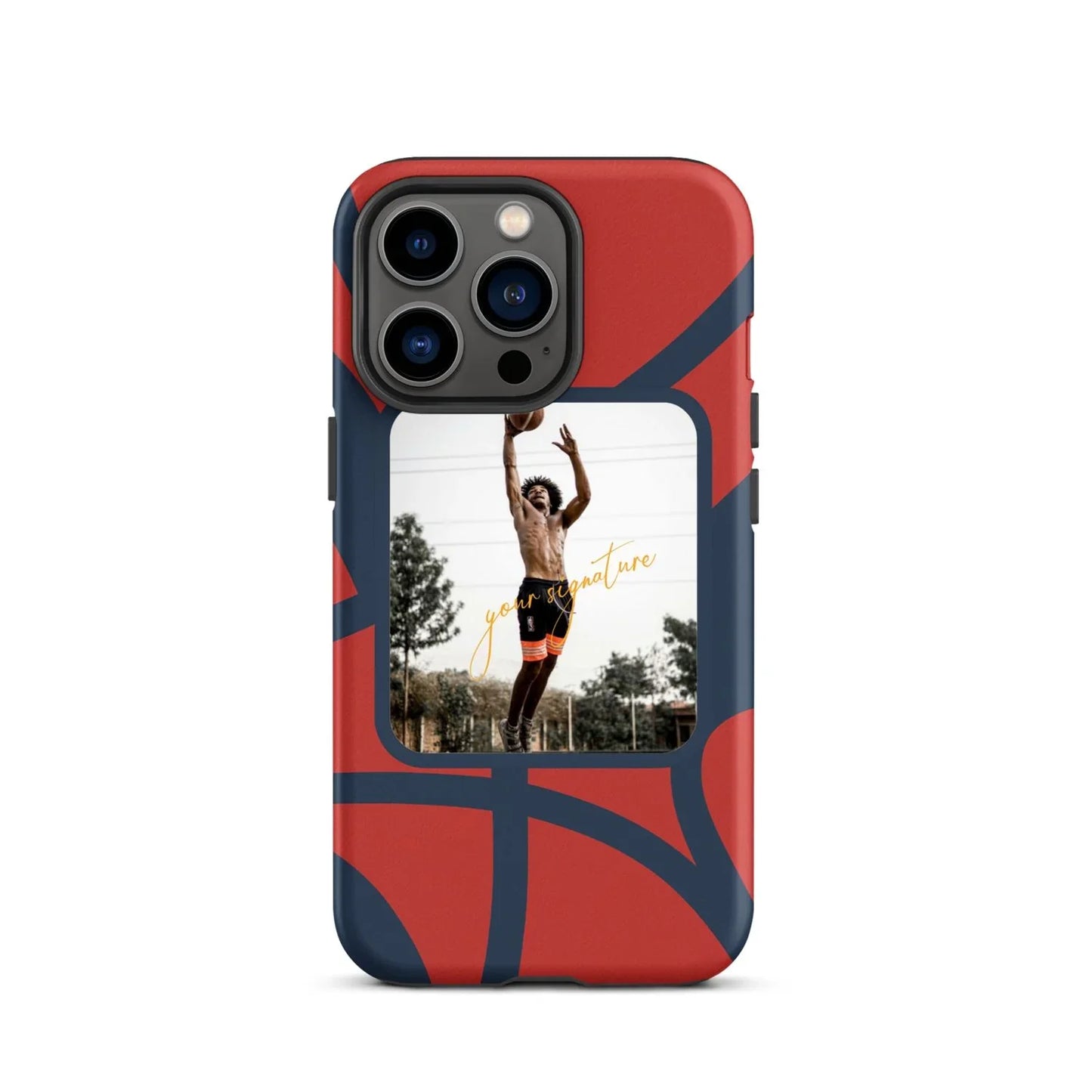 Personalized Basketball Phone Case with Your Photo & Signature | Custom iPhone 11–16 Series - ClutchCase