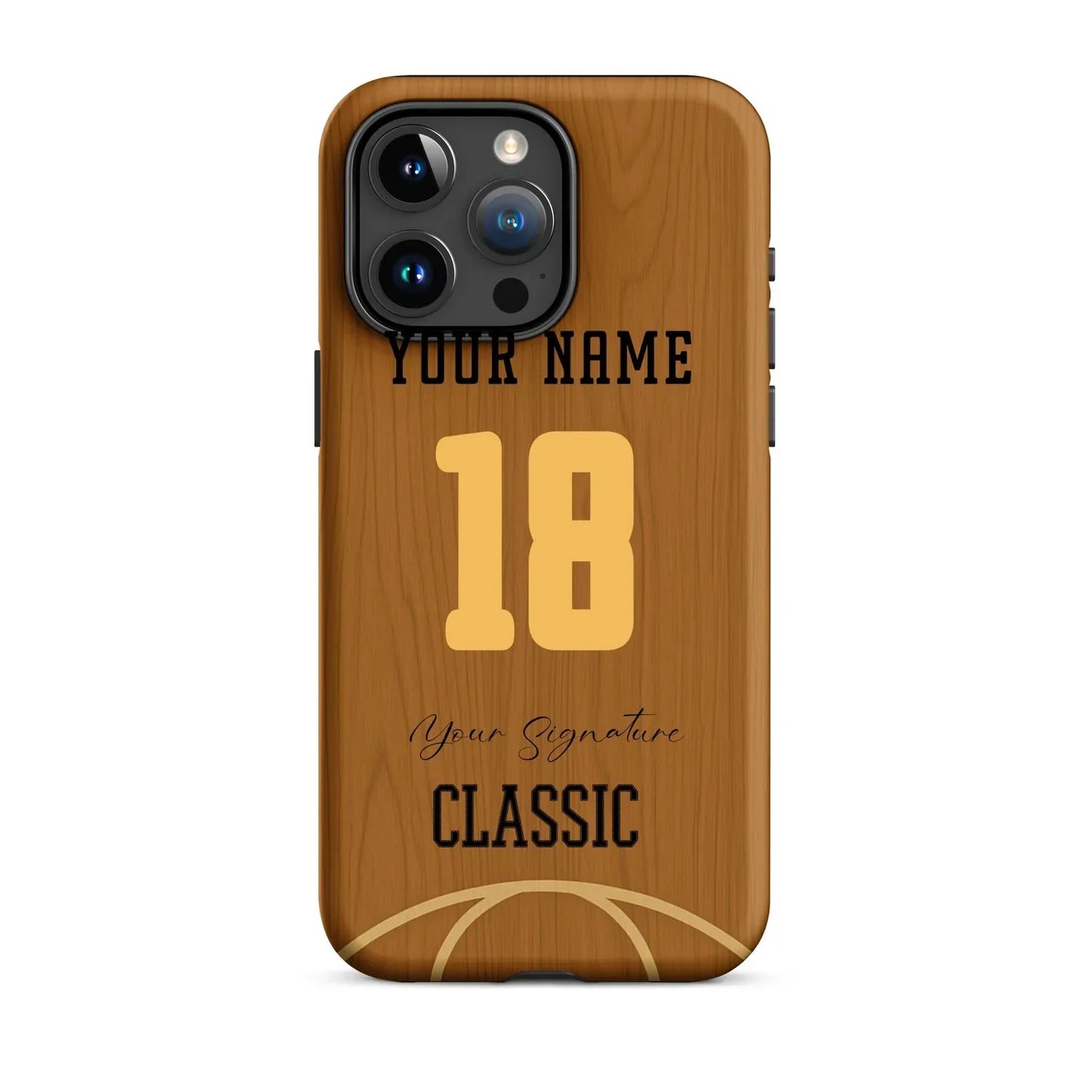 Court Classic – Personalized Basketball Wood Phone Case - ClutchCase