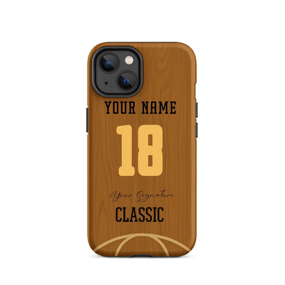 Court Classic – Personalized Basketball Wood Phone Case - ClutchCase