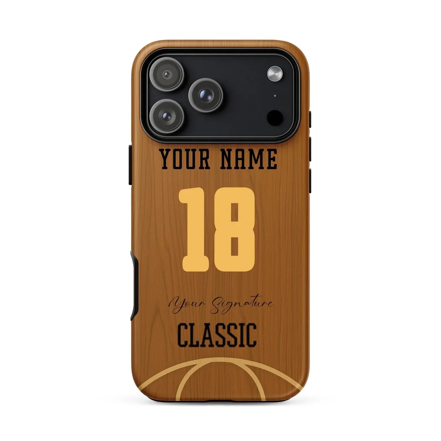Court Classic – Personalized Basketball Wood Phone Case - ClutchCase