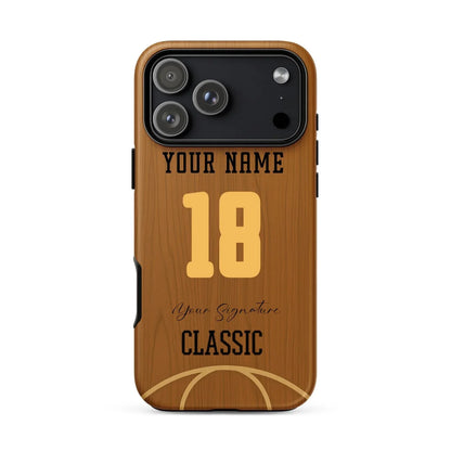 Court Classic – Personalized Basketball Wood Phone Case - ClutchCase