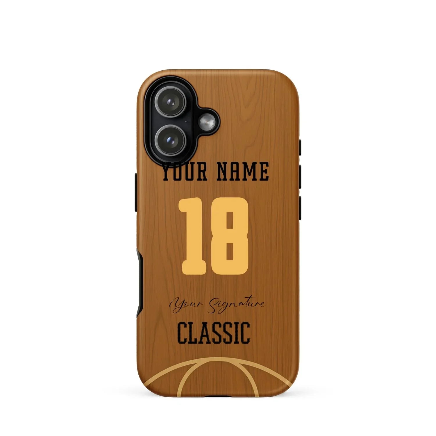 Court Classic – Personalized Basketball Wood Phone Case - ClutchCase