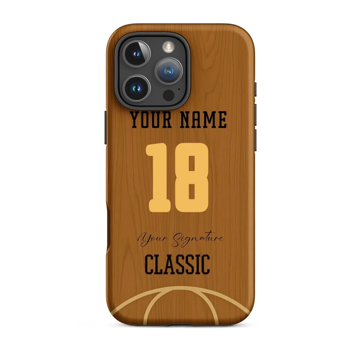 Court Classic – Personalized Basketball Wood Phone Case - ClutchCase