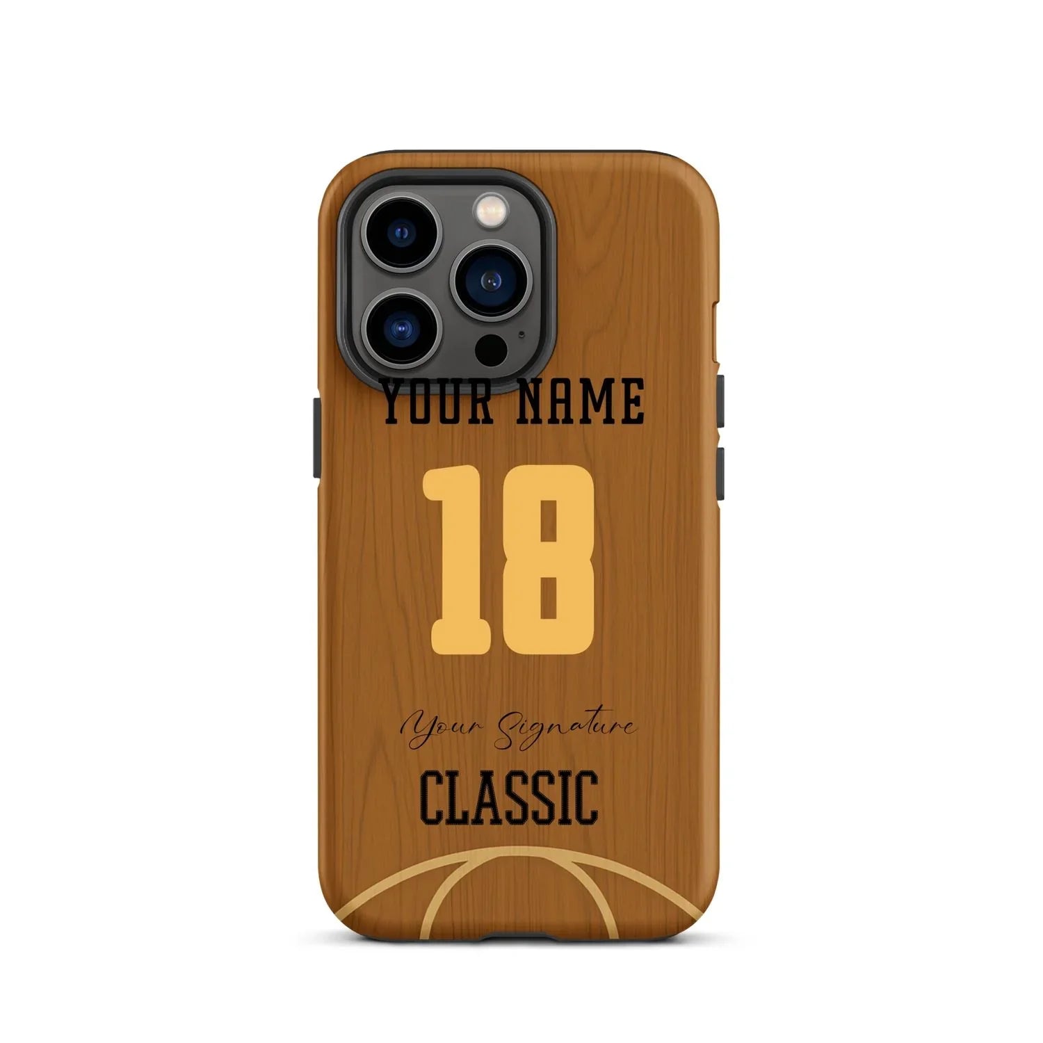 Court Classic – Personalized Basketball Wood Phone Case - ClutchCase